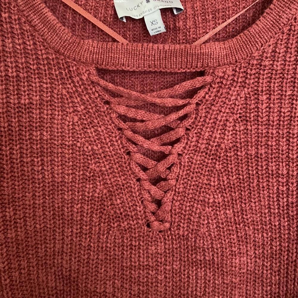Rust Color Lucky Brand Sweater - Picture 3 of 5